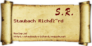 Staubach Richárd névjegykártya