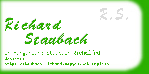 richard staubach business card